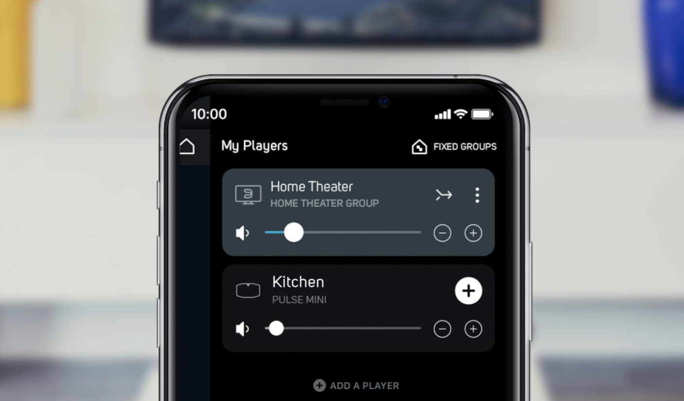BluOS app on an iPhone