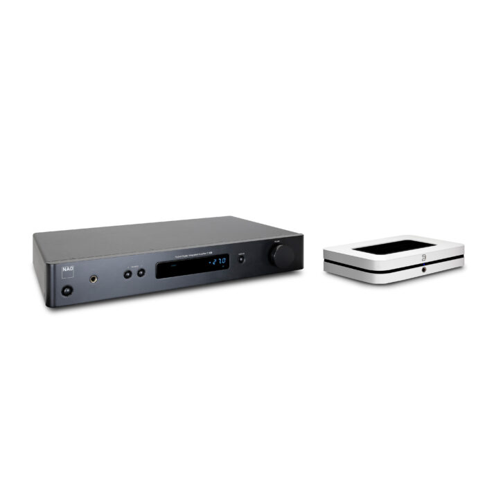 NAD C 338 with White NODE 3-4 Side by side